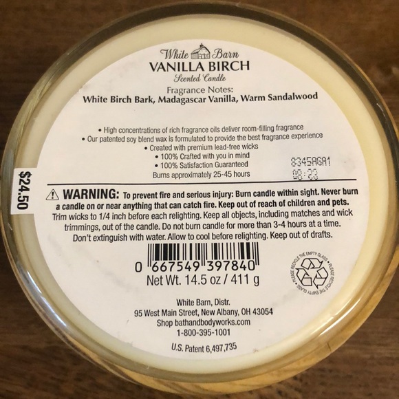 Bath & Body Works Other Bath Body Works White Barn Vanilla Birch